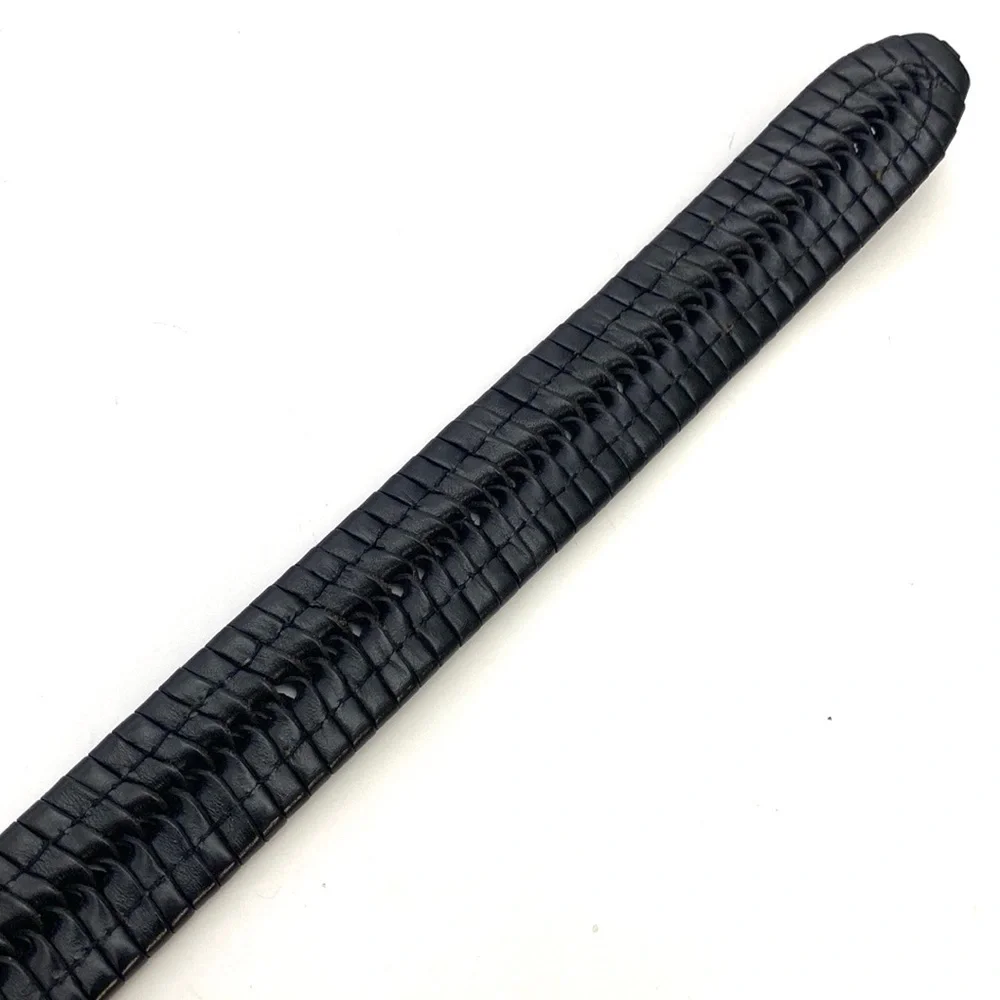 Lavemi Black Braided/Woven Leather Trouser Belt